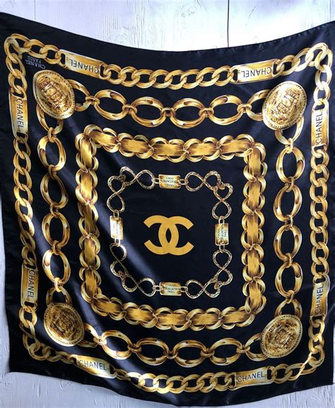 chanel chain print scarf|chanel scarf men.